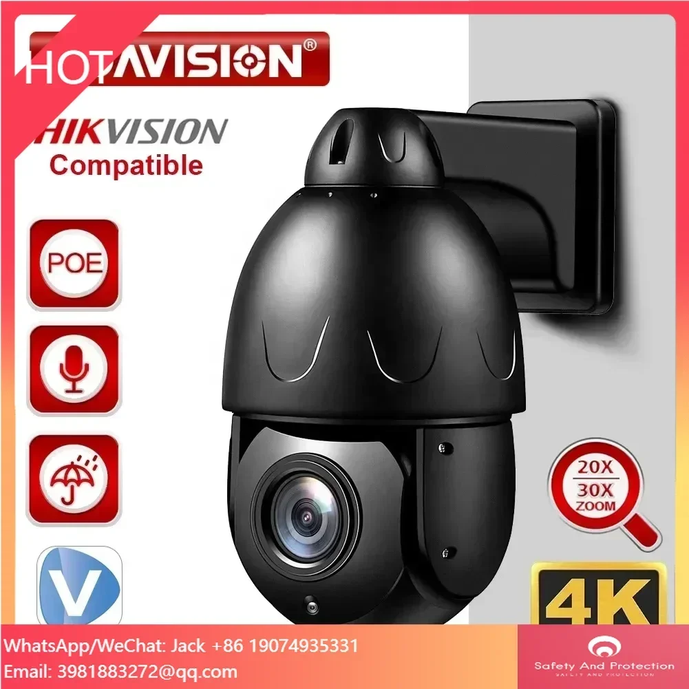 BOAVISION 4K Camera PTZ Dome 8MP 30X ZOOM Outdoor 5MP 48V POE PTZ TF Card Slot H.265 Security Surveillance CCTV IP Camera