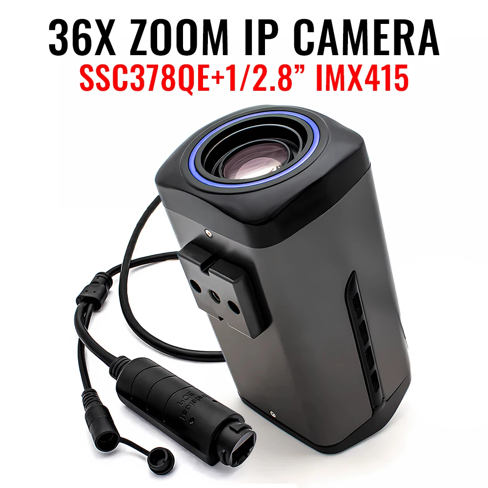 4K 8MP 36X Motorized Zoom POE IP Camera Metal Box 1/2.8