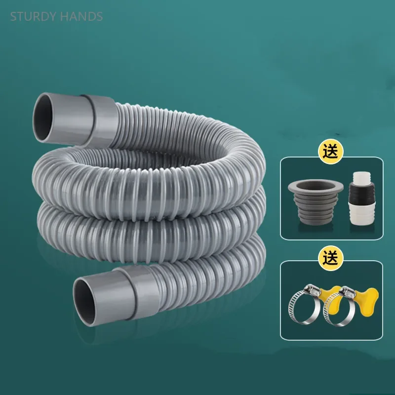100-500cm Bathroom Wash Basin Down Pipe Sewer Pipe Drain Pipe Plastic Extension Hose Universal Hardware Kitchen Accessories