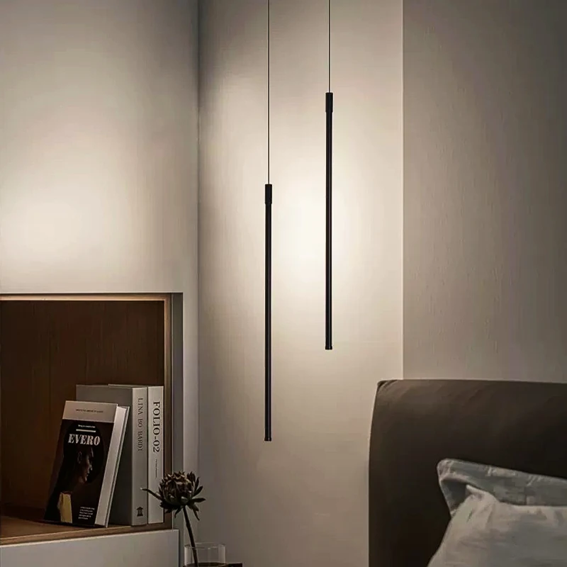 DAMIASMIL LED Strip Pendant Light for Livning Room Bedroom Hanging Lamp Bedside Background Chandelier Home Lighting Fixture