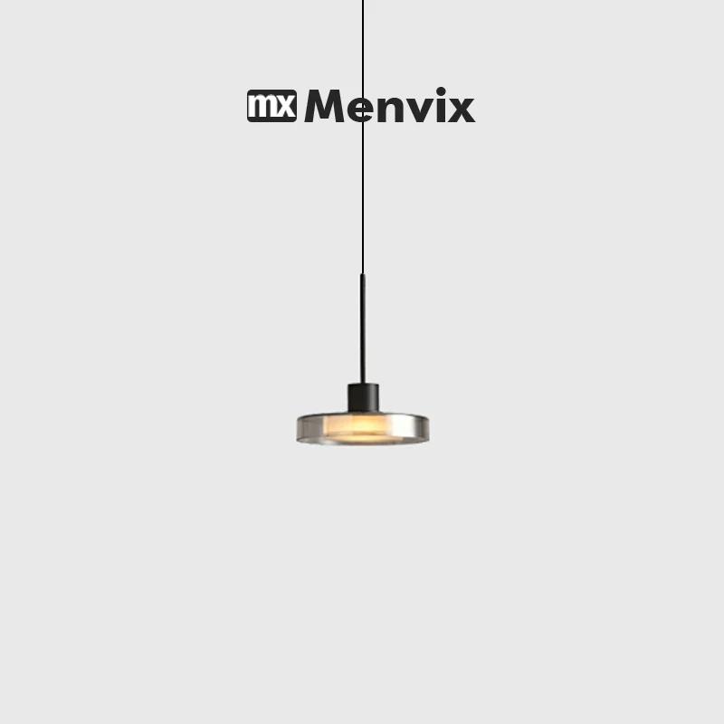 Menvix Nordic Modern Design Glass Small Chandelier for Bedroom Living Dining Room Led Pandant Light Home Decor Fixture Hang Lamp