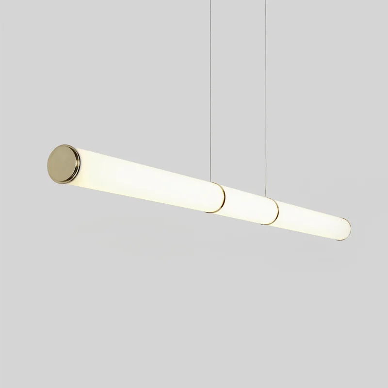 Modern Minimalist Designer Restaurant Bar Counter Office Chandelier Studio Study Straight Strip Lighting Pendant Lights Fixture