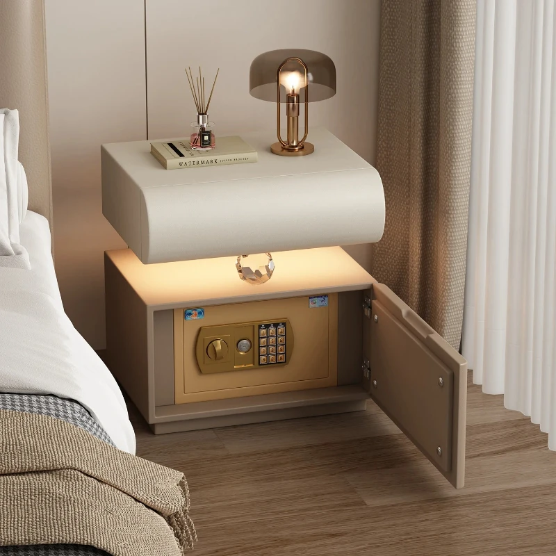 Safes Secret Night Stand Table Lit Solid Wood Bedside Tables Smart Modern Muebles Para Dormitorio Home Decoration Luxury