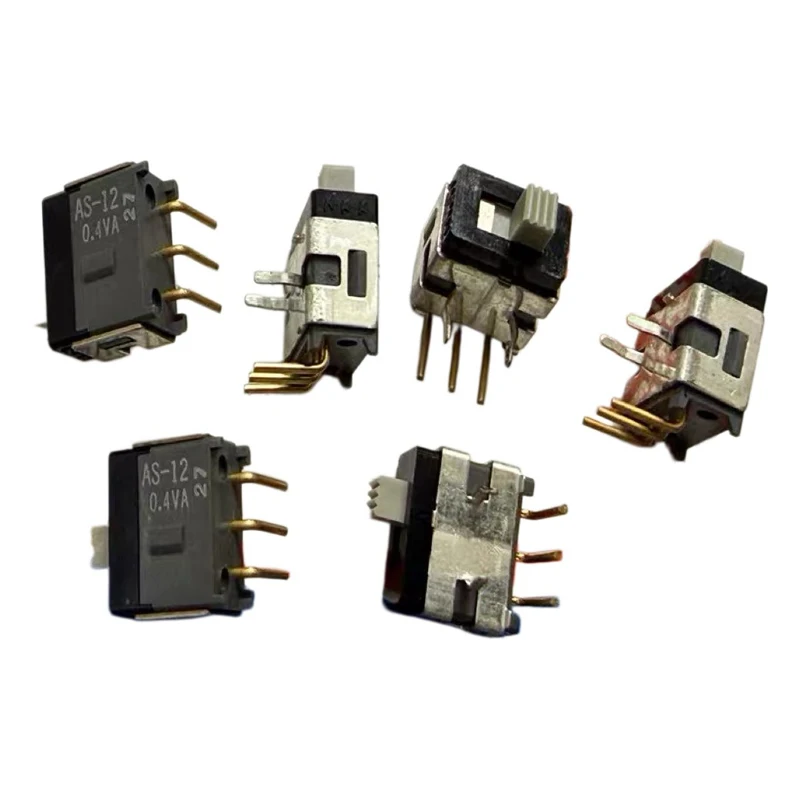 1 piece per lot 100% Japanese for nkk AS12AH micro toggle switch 3-pin 2-position horizontal side sliding with bracket 2.54mm