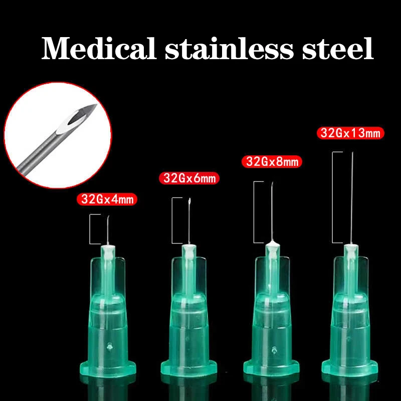32G 4/13/6/8mm 100 needles/box disposable hand drawn small needle beauty micro finishing ultra-fine mosquito needle