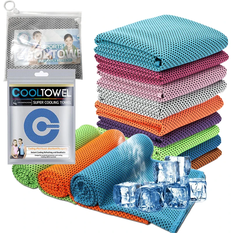 10pcs Sport Cooling Towel Microfiber Instant Cool Ice Face Towels for Gym Swimming Yoga Running Quick-dry Towels Cooling Cloth