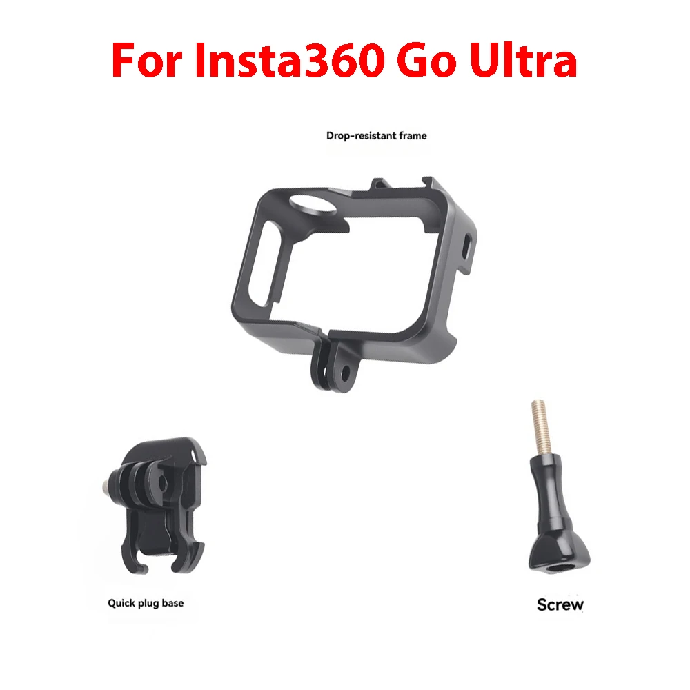 For Insta360 Go Ultra Protective Frame Cold Shoe Mount PC Shell Ultra Mini Camera Accessories