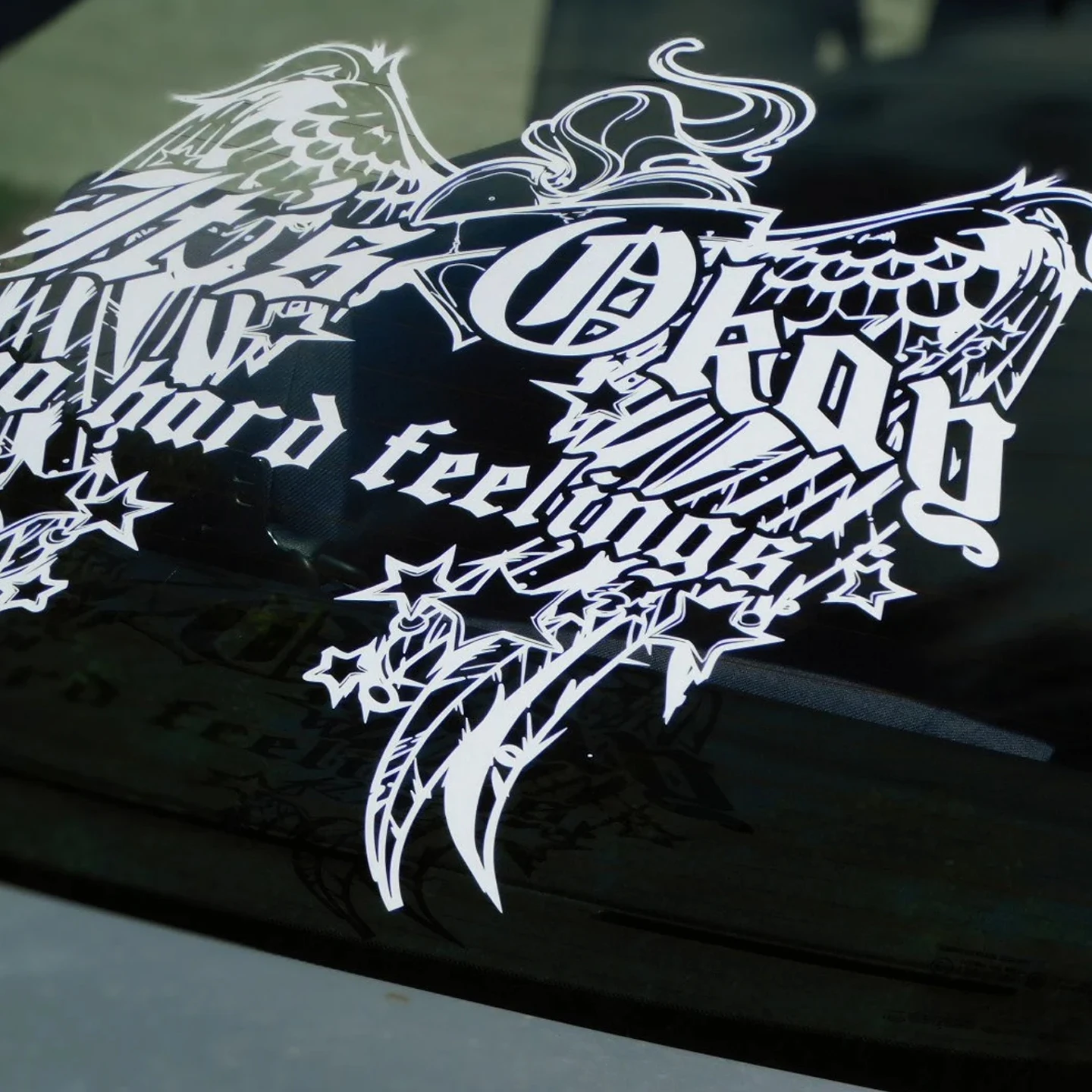 Gothic style, it's okay, don't worry about it. Windshield and rear window stickers, car stickers and banners, JDM vinyl decals.