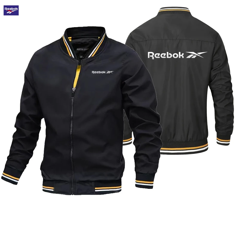 Reebok logo spring/autumn pilot jacket - men's casual fitted baseball shirt - new autumn fashionable high-quality men's coat