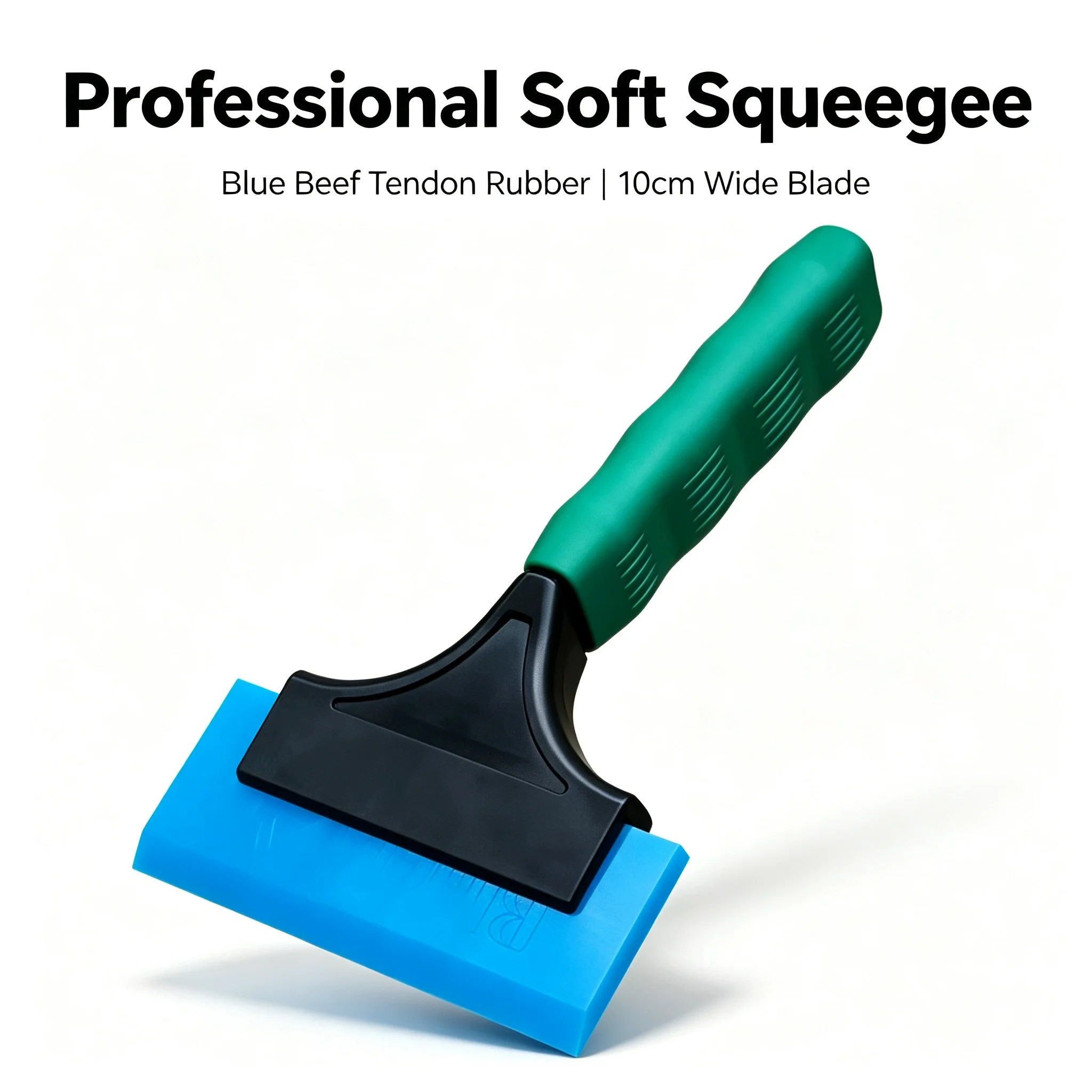 Soft Rubber Squeegee 10cm Blue Beef Tendon Blade Professional Car Window Tinting Glass Cleaning Water Scraper Vinyl Wrap Tool
