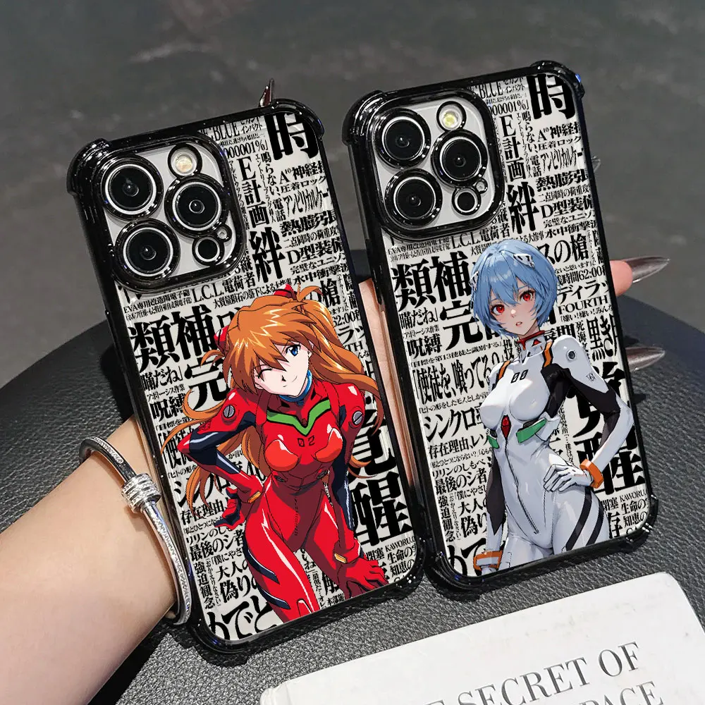 Anime EVA E-Evangelions Shockproof Case For iPhone 18 17 16 Pro 15 14 13 Pro Max 11 17 Air 16 E Plus 18Pro Fundas Silicone Cover