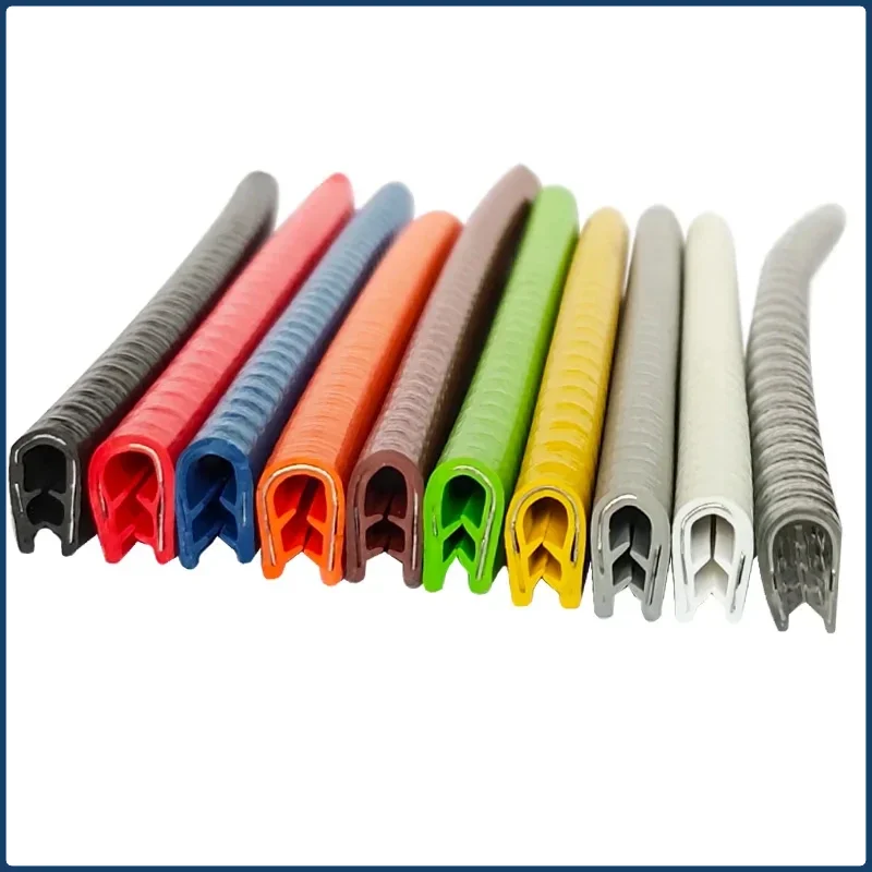 1-5Meter U Shaped Sealing Strip Rubber Edging Anti Scratch Protection Strip Colored Car Door Iron Sheet Steel Sheet Machinery