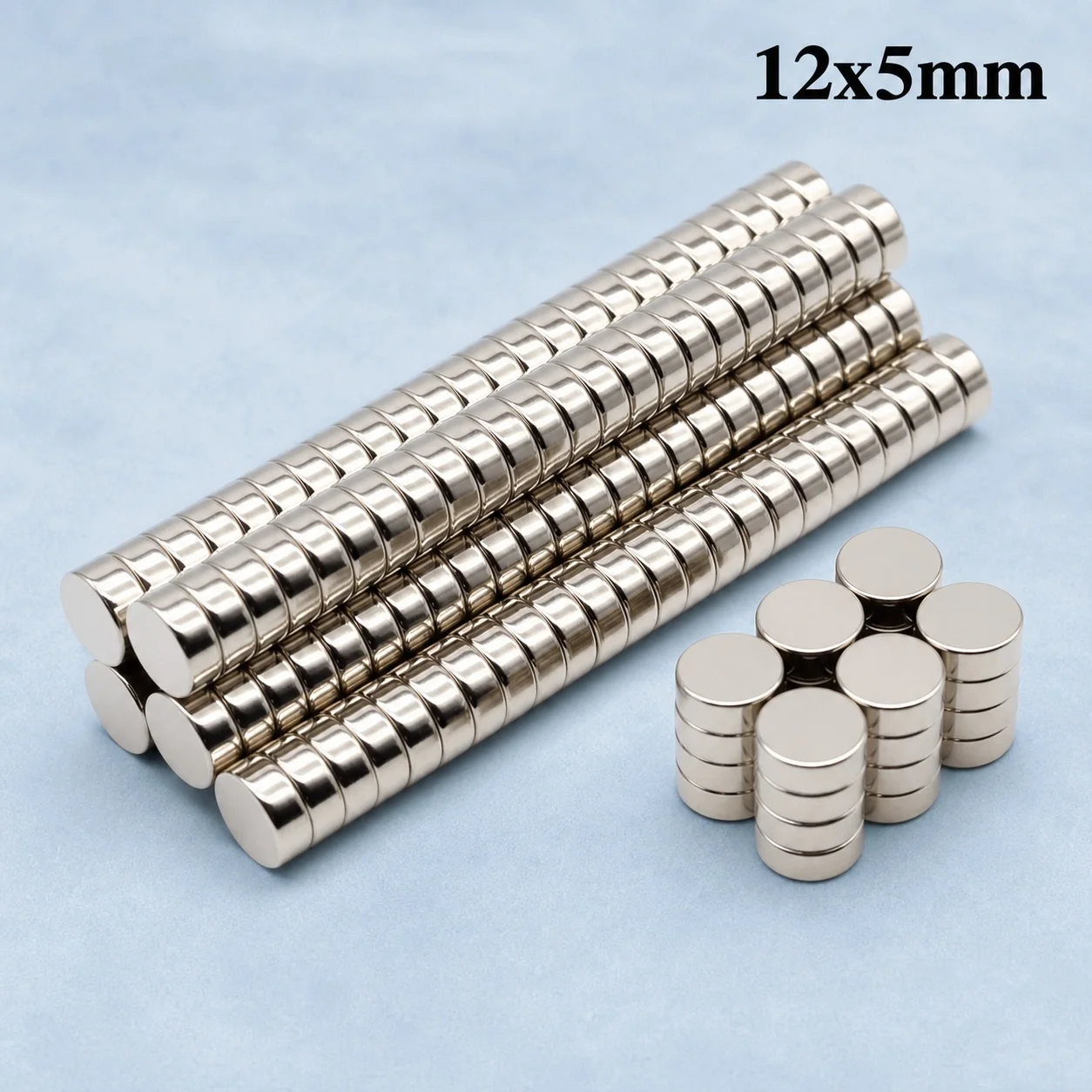 Neodymium Magnet Anti Rust Magnetic Alloy Disc 12x5mm Strong Suction Durable for DIY Craft Fridge Decoration Whiteboard