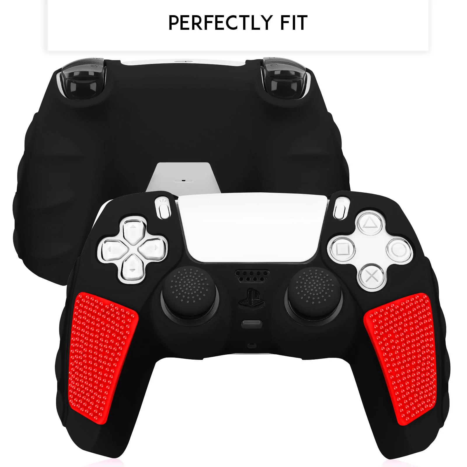 1 Piece Silicone Controller Case for Playstation 5 PS5 Controller Protective Skin & Thumb Grips for DualSense Mix Color Cover