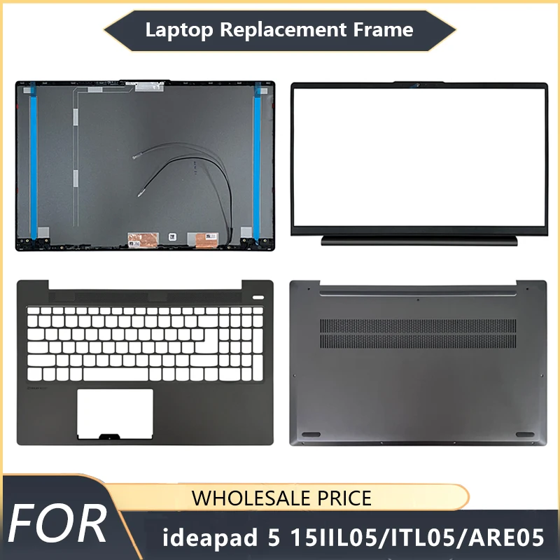 NEW For Lenovo ideapad 5 15IIL05/ITL05/ARE05 Laptop LCD Back Cover Front Bezel Palmrest Bottom Case Replacement hinge