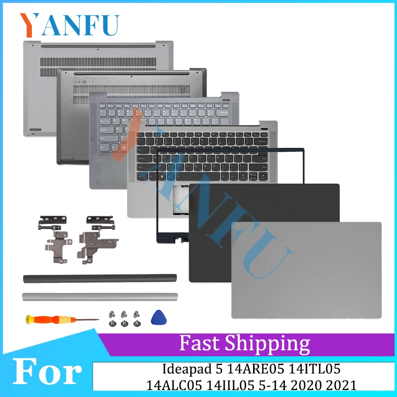 NEW Replace Case For Ideapad 5 14ARE05 5-14ITL05 5-14ALC05 5-14IIL05 LCD Back Cover/Bezel/Hinge Cover Hinges Parts 14inch