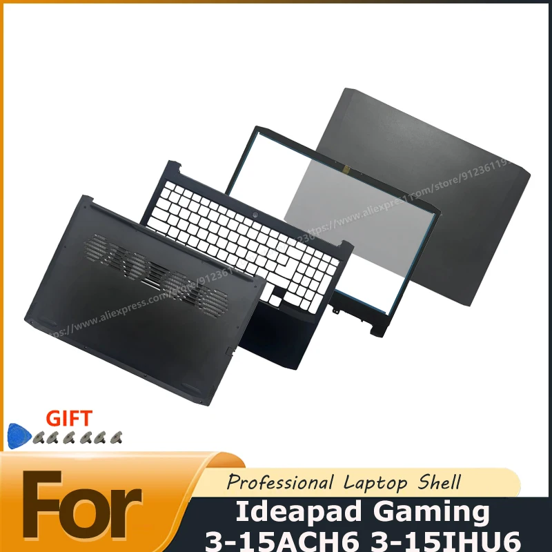 Replacement part for the Screen Back Cover Screen Bezel Palmrest Bottom New Laptop For Ideapad Gaming 3-15ACH6 3-15IHU6