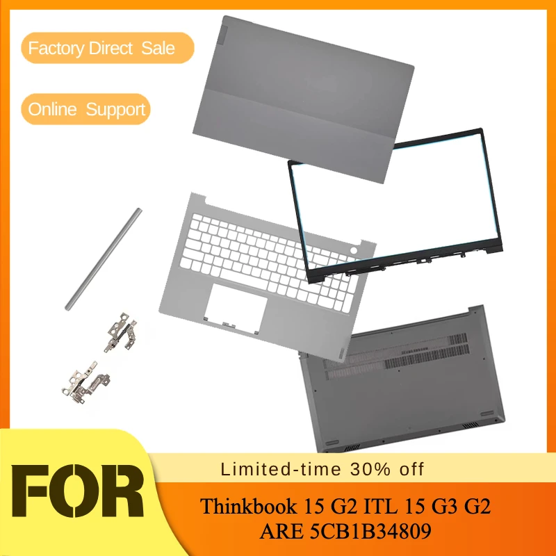 New LCD Back Cover/Bezel/Hinges/Palmrest/Bottom Case For Thinkbook 15 G2 ITL 15 G3 G2 ARE 5CB1B34809 Laptop Replace Shell