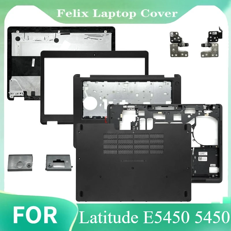 For Latitude E5450 5450 Replace Cover LCD Back Cover Front Bezel Palmrest Upper Bottom Case Hinges 0JX8MW 0T56G8 No Touch