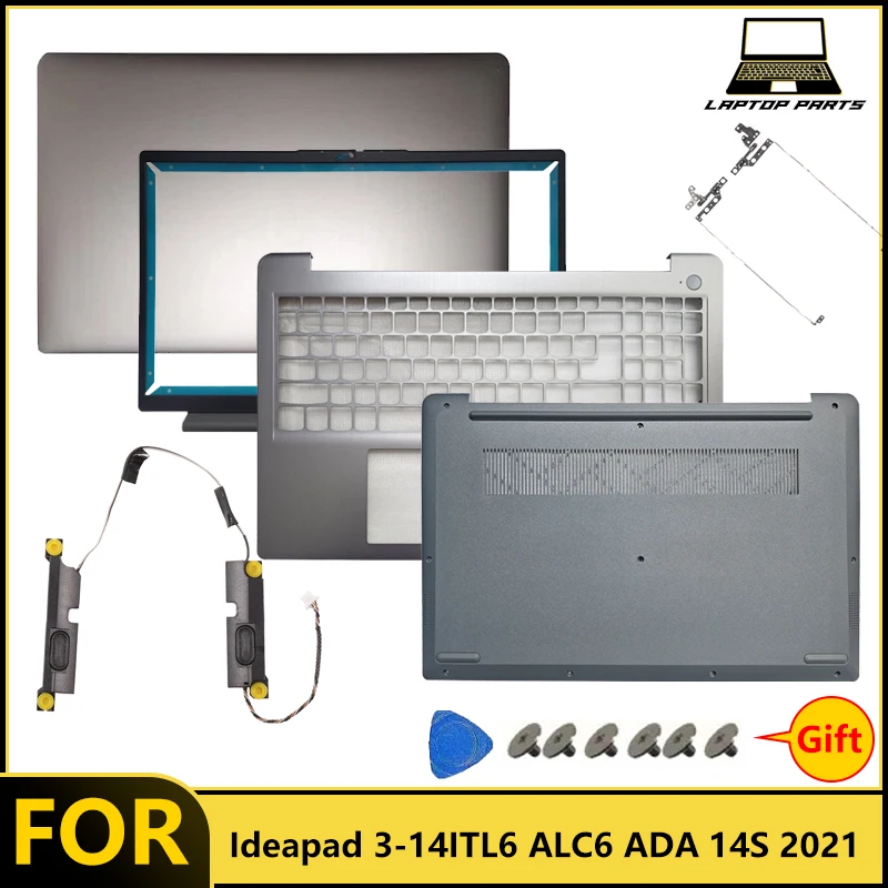 NEW For Ideapad 3-14ITL6 3-14ALC6 3-14ADA6 14S 2021 Laptop LCD Back Cover Front Bezel Hinges Palmrest Bottom Case Keyboard