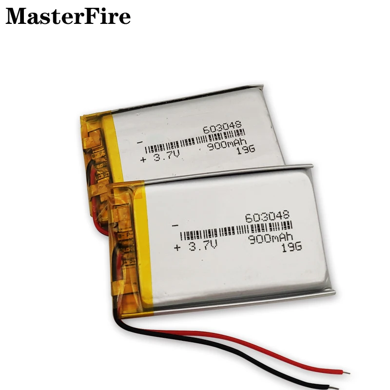 2-10PCS 603048 3.7V 900mah Rechargeable Lithium Polymer Battery for Bluetooth Headset Recorder Mobile Phone E-book Camera Cell