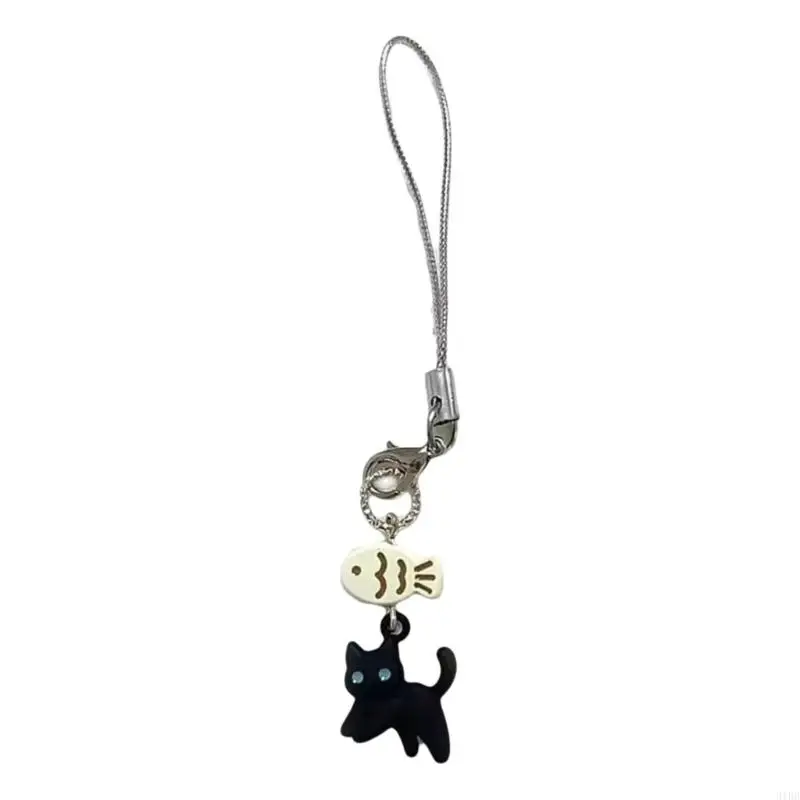 31BB Fahshionable Lovely Cats Beaded Handcraft Elegant Phone Strap and Keychain Charm Portable Gifts for Trendy Ladies