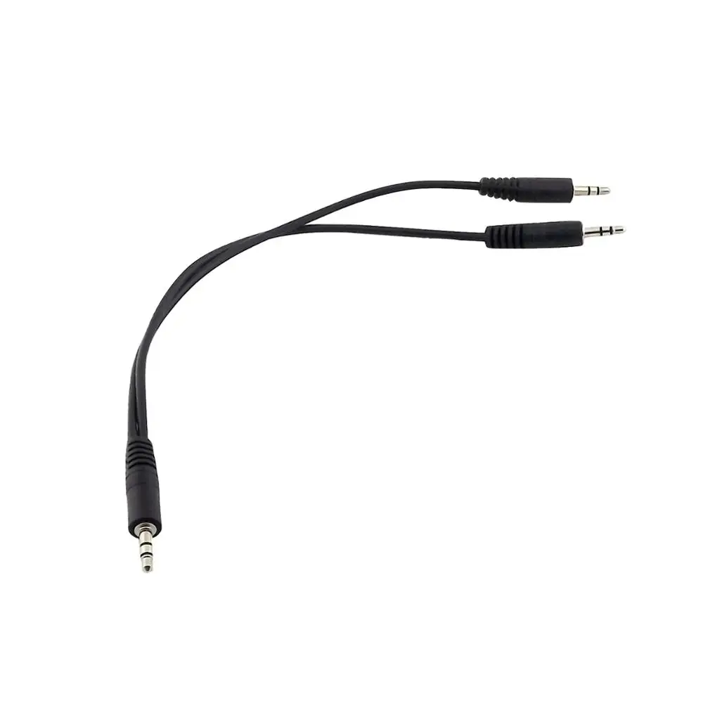 1pc 3.5mm Male To 2 Dual 1/8