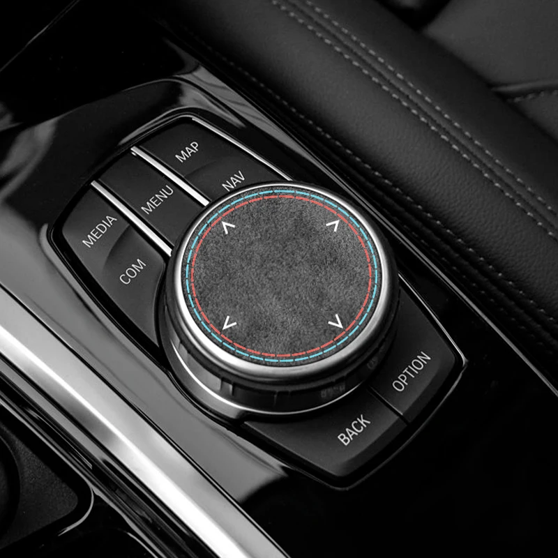 Top Suede For BMW 1er F20 F21 F40 3er F30 F31 F35 3GT F34 Car Multimedia Button Trim Sticker Anti Scratc Car Interior Accessory