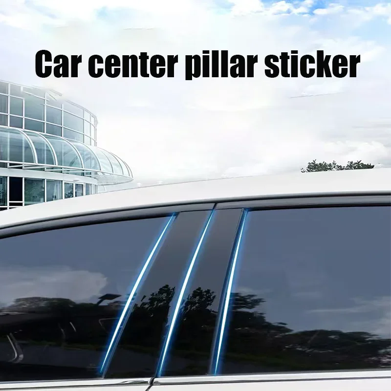 For BMW 1 Series E81 F20 F40 2004-2020 6PCS Window Trim Covers Center Film Column B C Pillar Posts Sticker Car Accessories