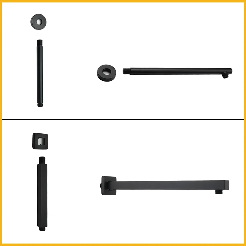Brushed Gold Stainless Steel Bathroom Shower Arm Top Ceiling Wall Mounted Extension Arm Gray Black Chrome White for Shower Head