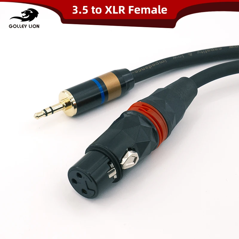 GOLLEY LION 3.5mm TRS to XLR Female Microphone Cable for Connecting Professional Mic to DSLR Smartphone Camcorder Voice Recorder