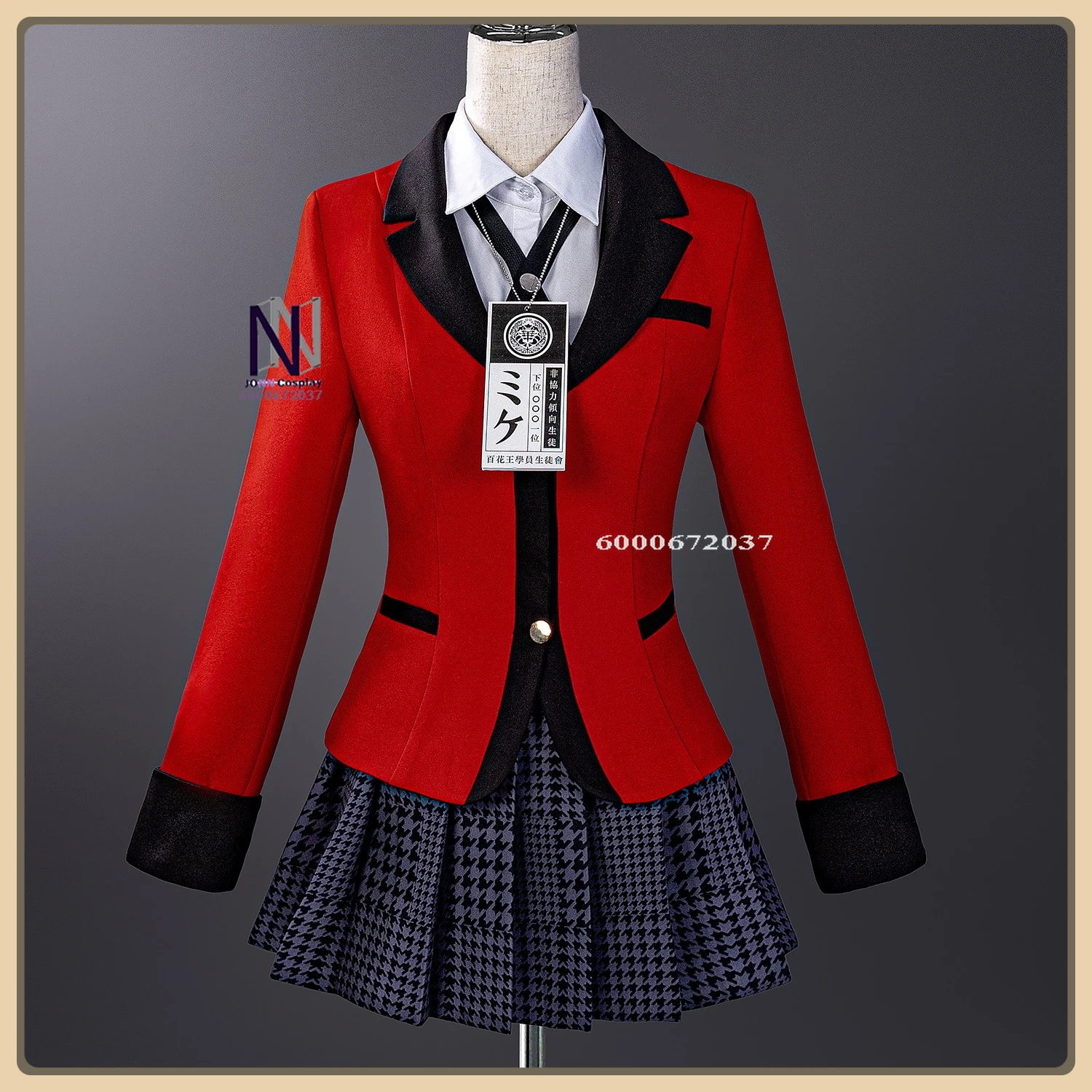 High Quality Premium Kakegurui Cosplay Costume Yumeko Jabami Single-breasted Uniform Full Set  Accessories Women's Anime Outfit