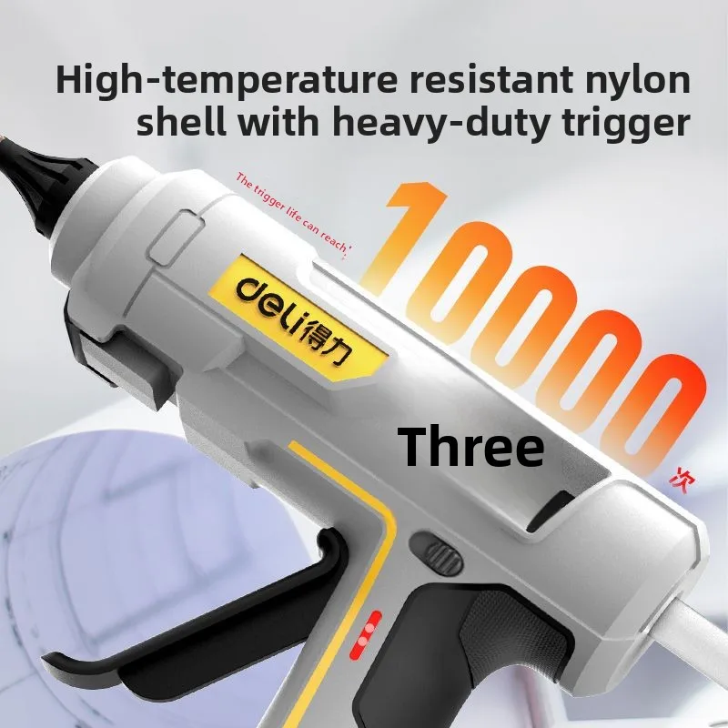 Deli Professional Hot Melt Glue Gun with Glue Stick, 40/50W Mini High-Power Silicone Gun, Household DIY Tool for Plastic Repair