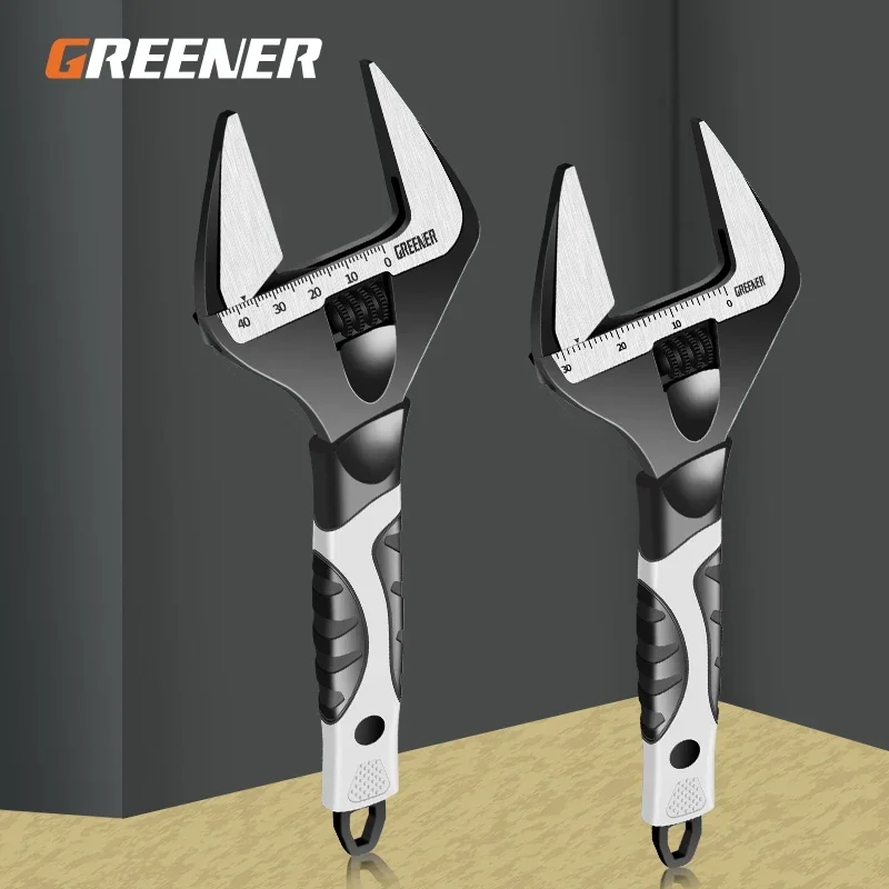 Adjustable Wrench Large Opening Multifunctional Universal Spanner Household Bathroom Wrench Key Nut Wrench Plumbing Repair Tool