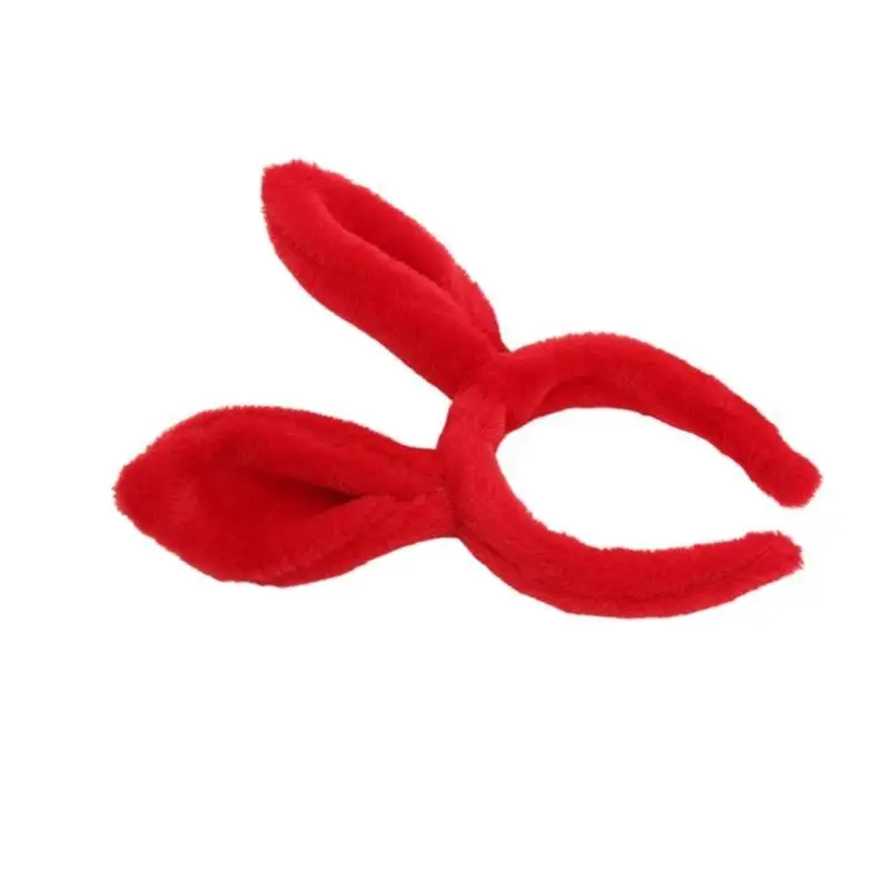 39BD Women Headbands Stage Wear Adorkable Rabbit Ears for Christmas Halloween Party
