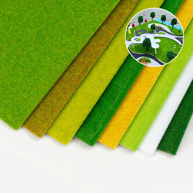 0.35mX1m Grass Mat Model Green Artificial Lawns Turf Carpets For Outdoor Garden Scenery Train Layout Miniature Moss Landscape