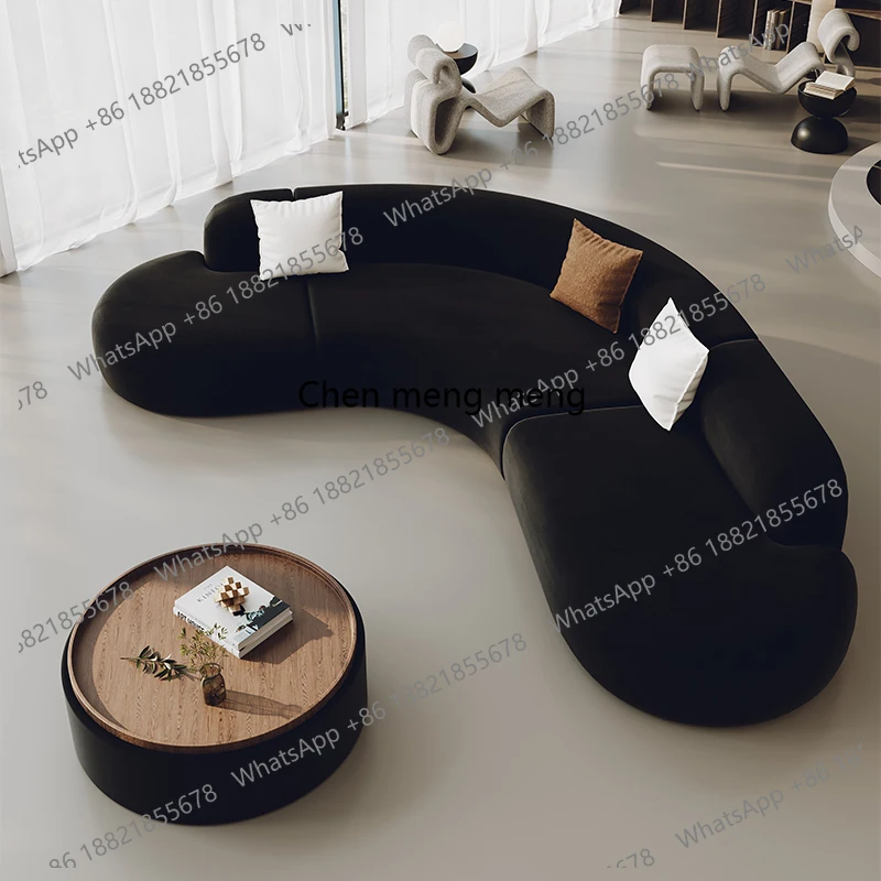 Nordic Creative Rest Area Reception Sofa Luxury Minimalist Style Beauty Salon Curved Sofa Office Furniture Sofy Do Salonu