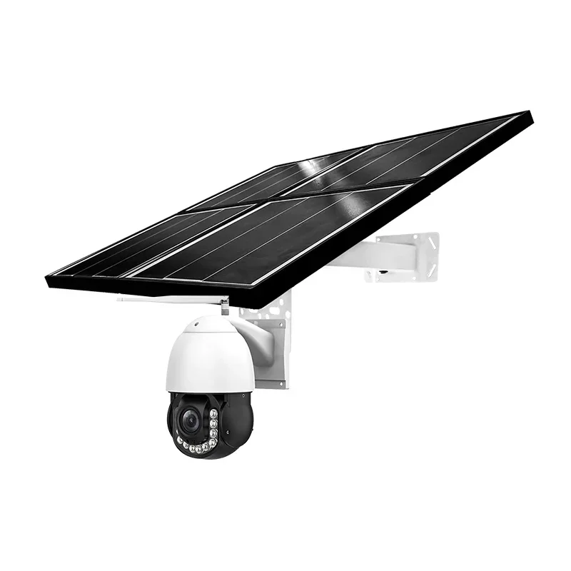 Hot sale 4g   high speaker ptz outdoor camera cctv surveillance camera with solar panel