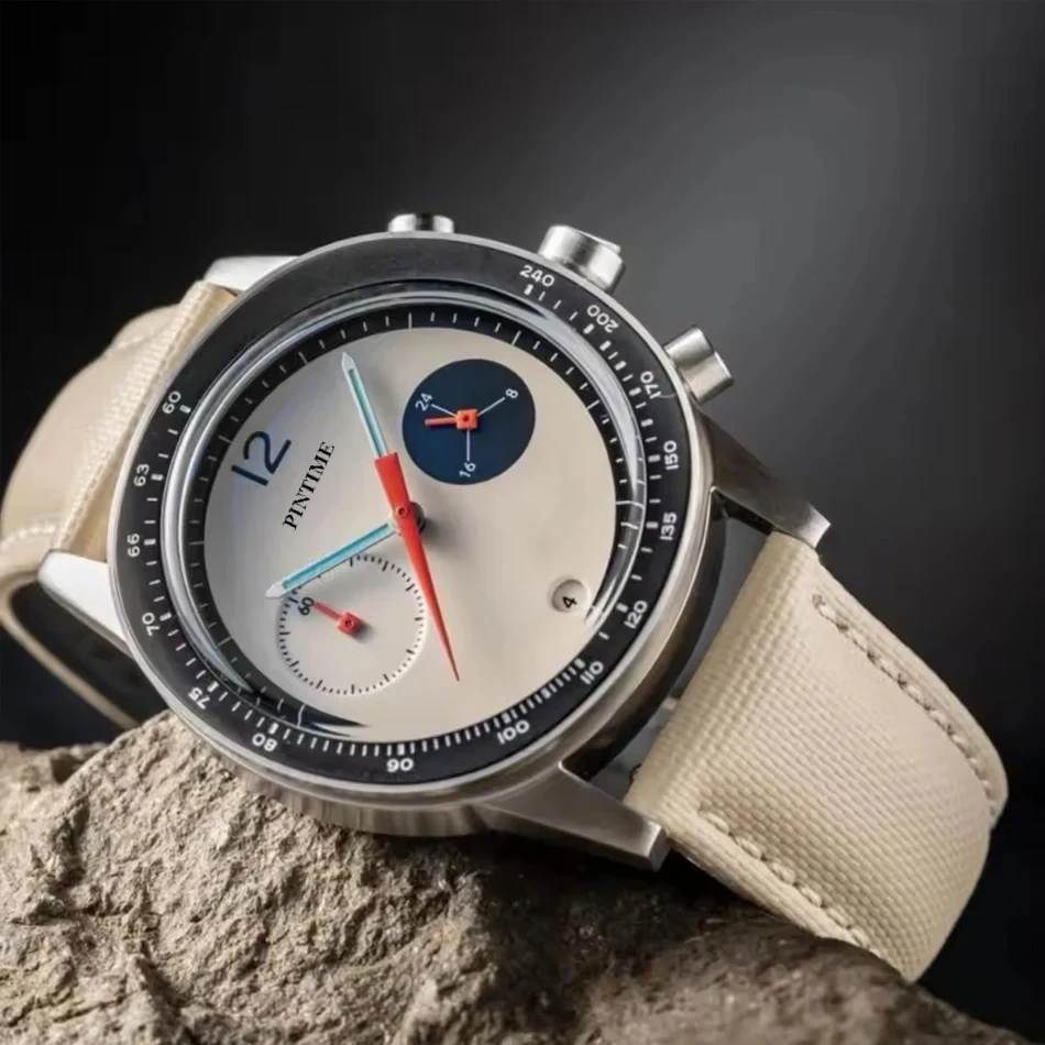 PINTIME Watches Men Elegant High-end Men's Man Luxury Automatic Movement Quartz Mechanical Wrist Men's Gift Waterproof Watch Man