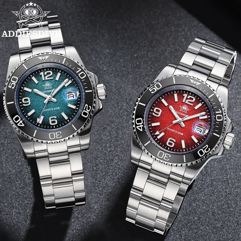 ADDIESDIVE 2025 NEW Men's Watch 200m Waterproof Outdoor Sports Watch BGW9 Super Luminous Quartz Watch Relogios Masculino 2513