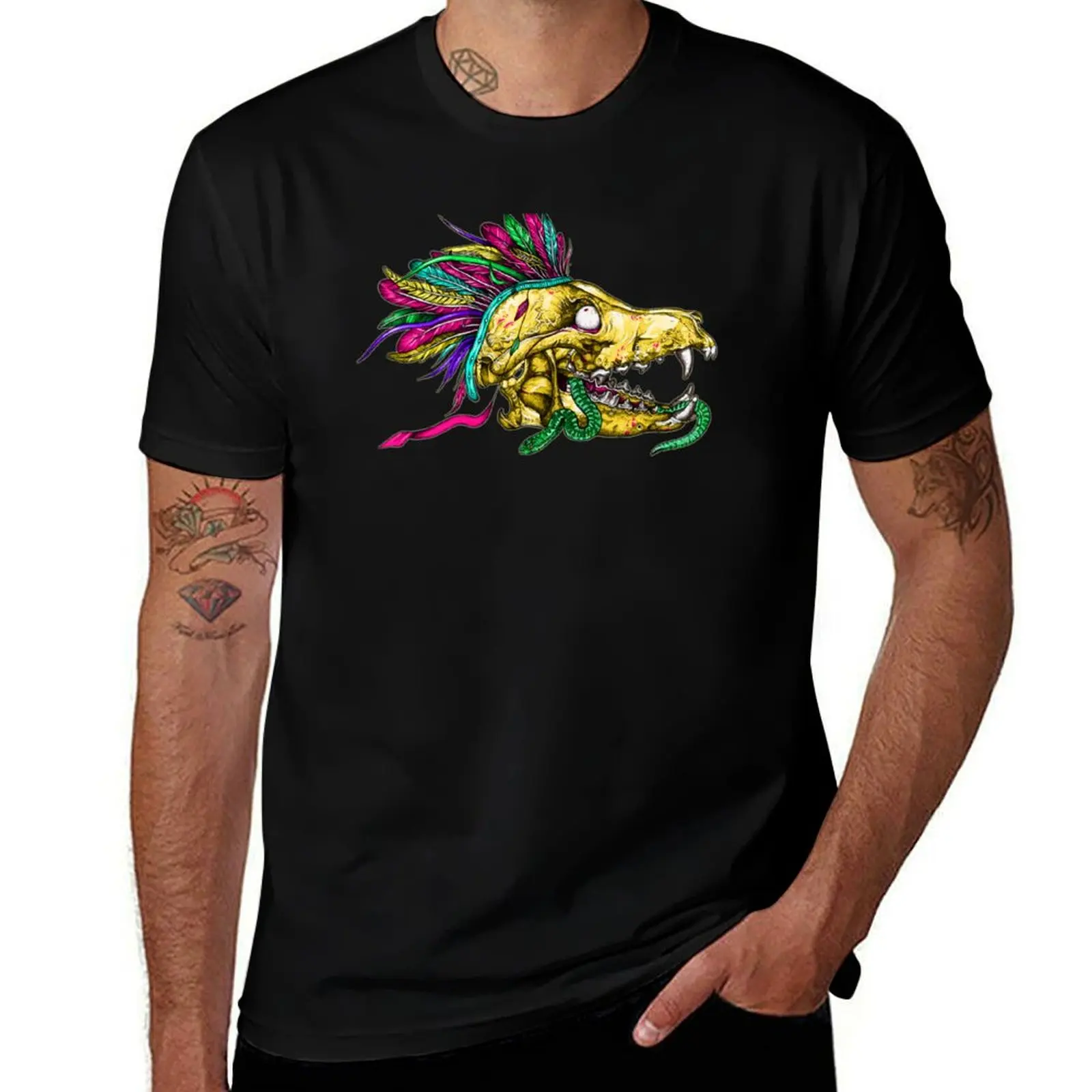 Wolf Skull T-Shirt Utility Work Short Sleeve Top