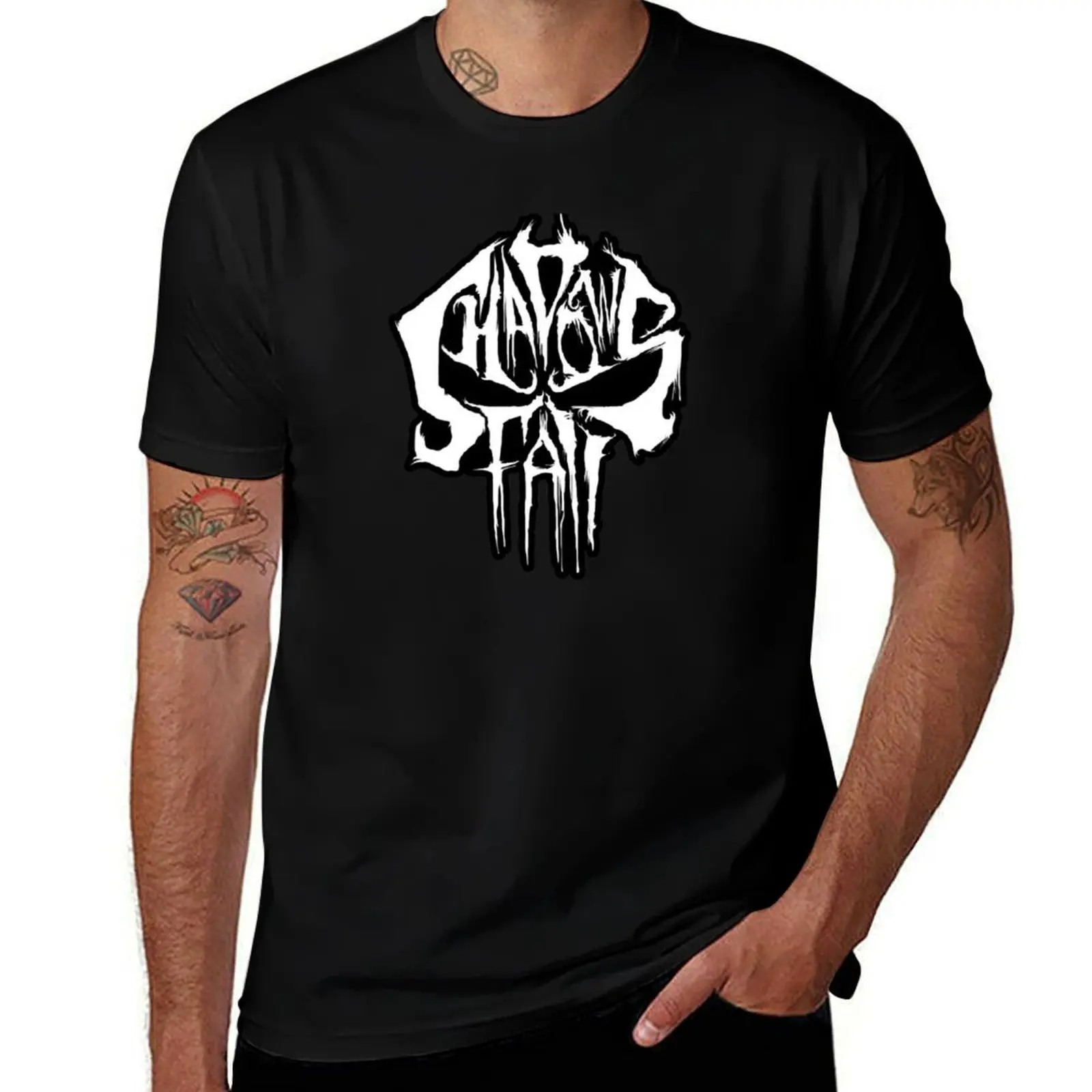 shadows skull symbol T-Shirt Basic Short Sleeve Cotton Blend T-Shirt