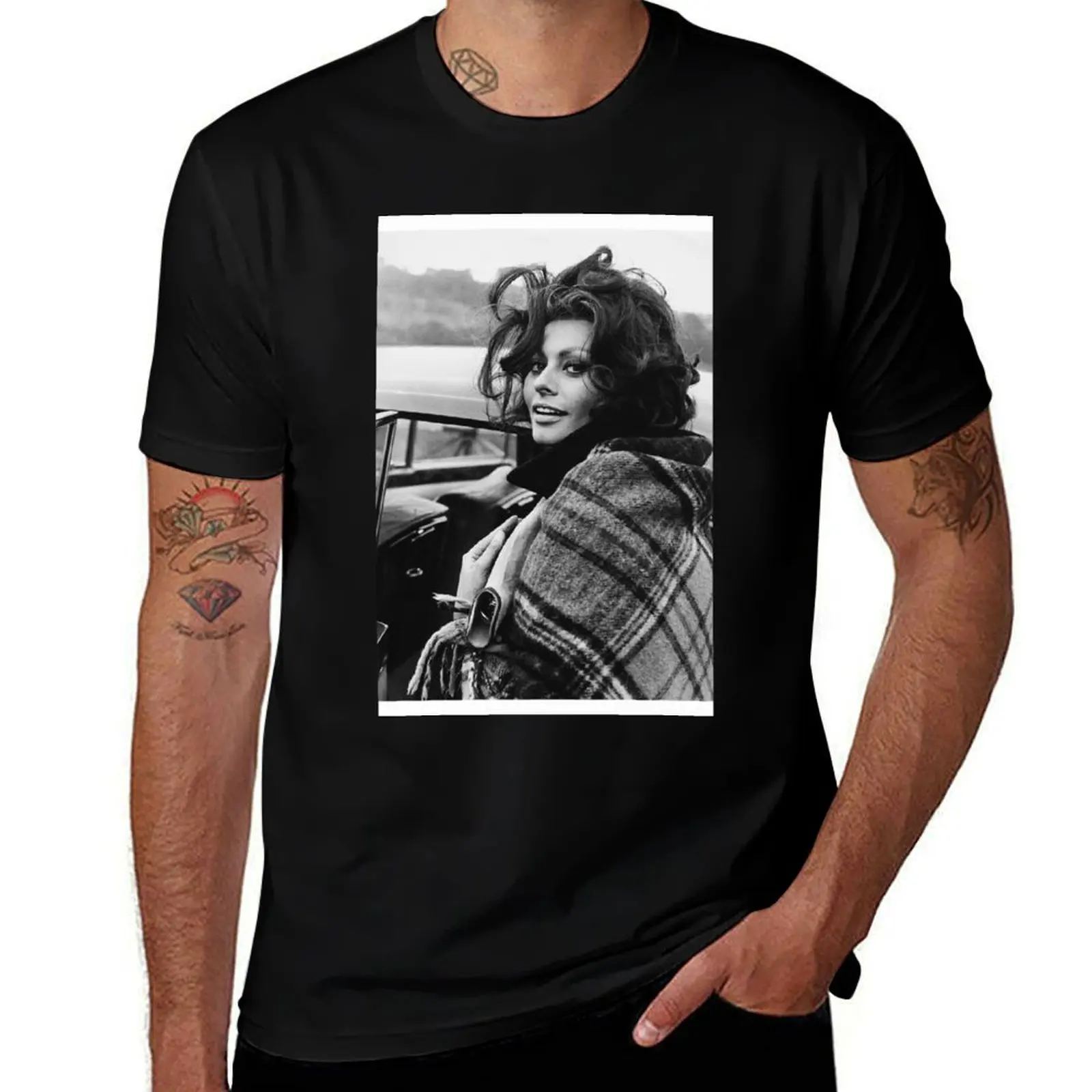 Sophia Loren cute legend T-Shirt funny t shirts cotton T-Shirt