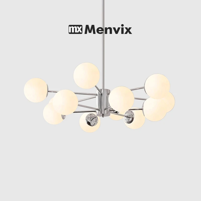 Glass Ball Chandelier Lamp Ceiling Fixtures for Living Room Modern Nordic E27 Magic Bean Kitchen Island Decoration Home Light