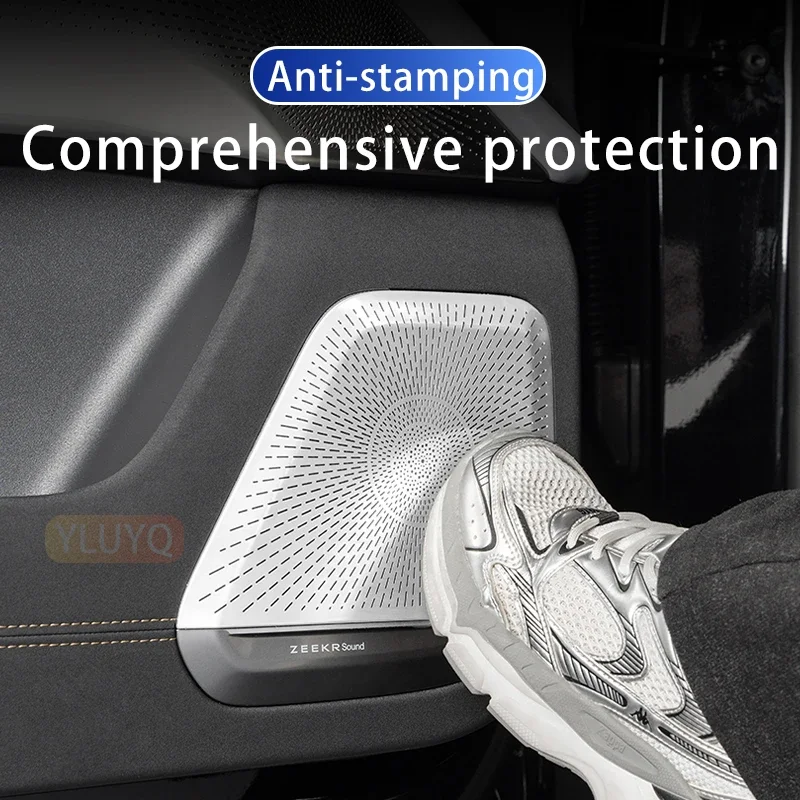 Car audio cover For ZEEKR 7X Door Horn Cover Audio Protective Cover Metal Car Interior Trim Accessories