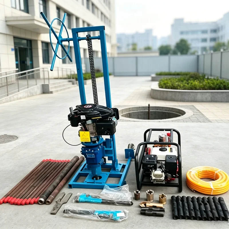 Customized Portable Vertical‑mast Backpack Drilling Rig for Field Mountain Rock‑soil Investigation & Rock Core‑sampling