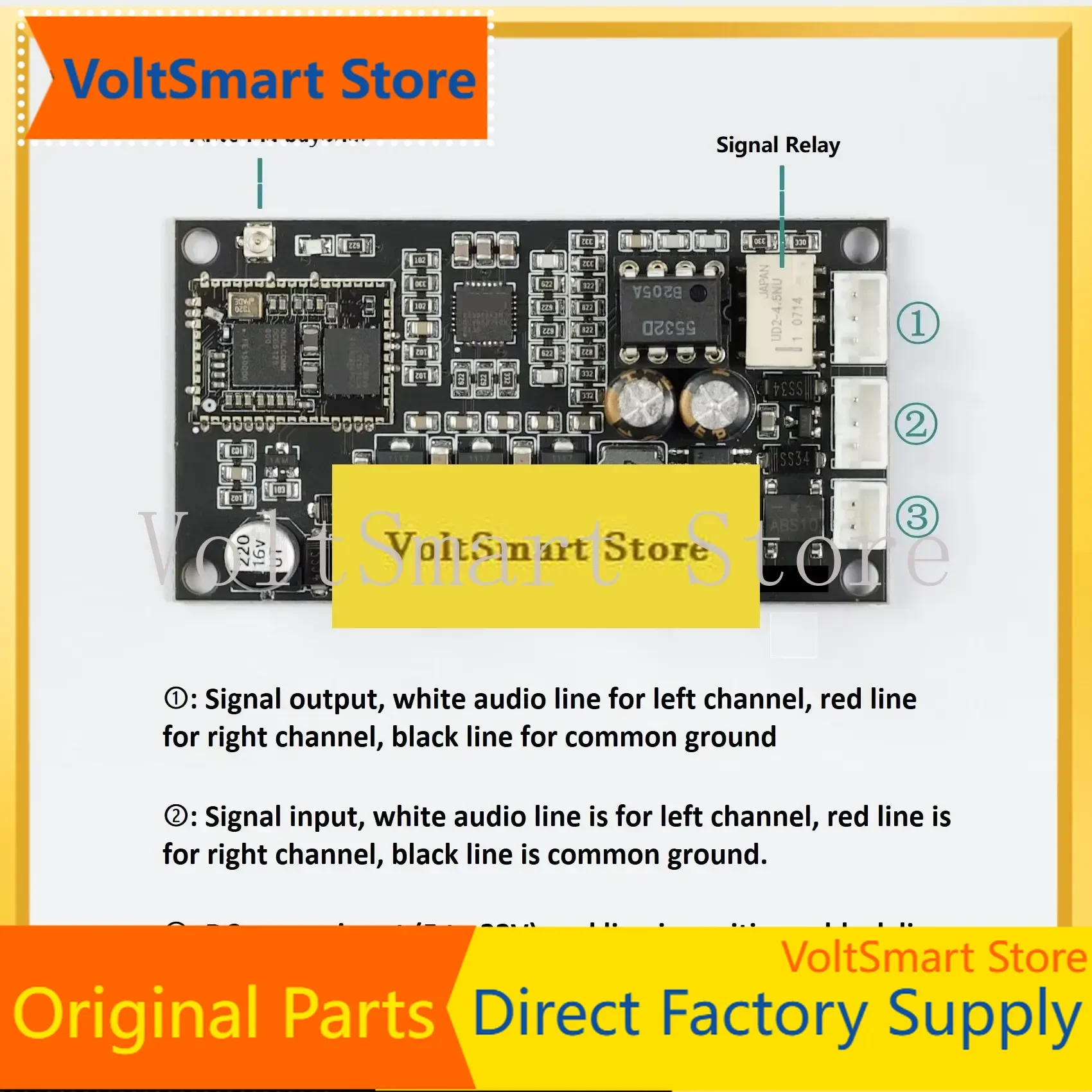 VoltSQCC5125 Bluetooth 5.1 Audio Converter Board QCC5125 ES9038Q2M HD DAC Decoder Board APTX HD/LDAC