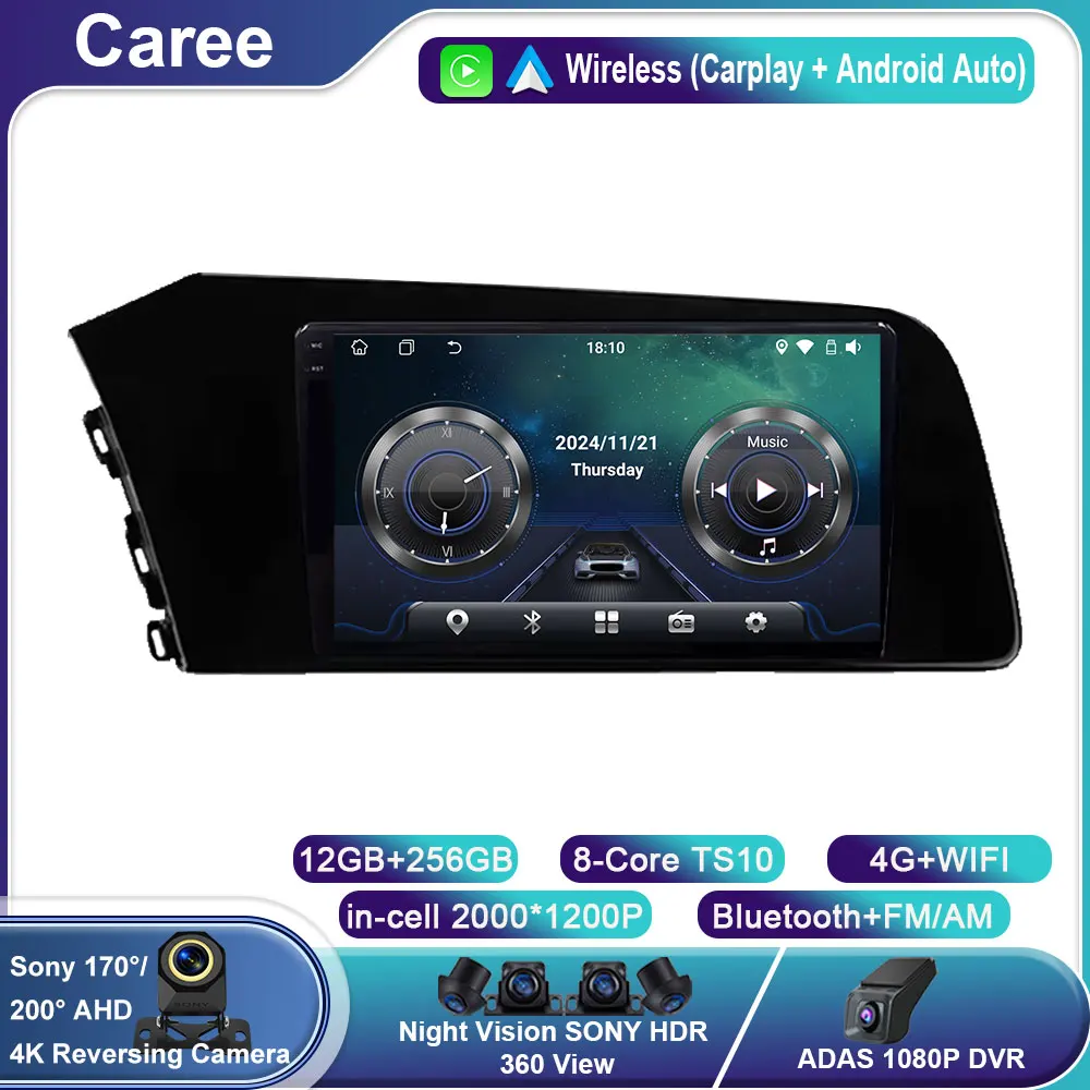 Android 14 Car For Hyundai Elantra VII CN7 2020 - 2021 Multimedia Navigation GPS 4G Video Autoradio Player Car Stereo Head WIFI