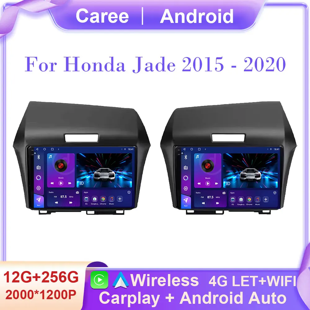 For Honda Jade 2015 - 2020 Car Radio Multimedia Video Player Navigation GPS Android 14 Carplay Tape Recorder 4G WIFI No 2din DVD