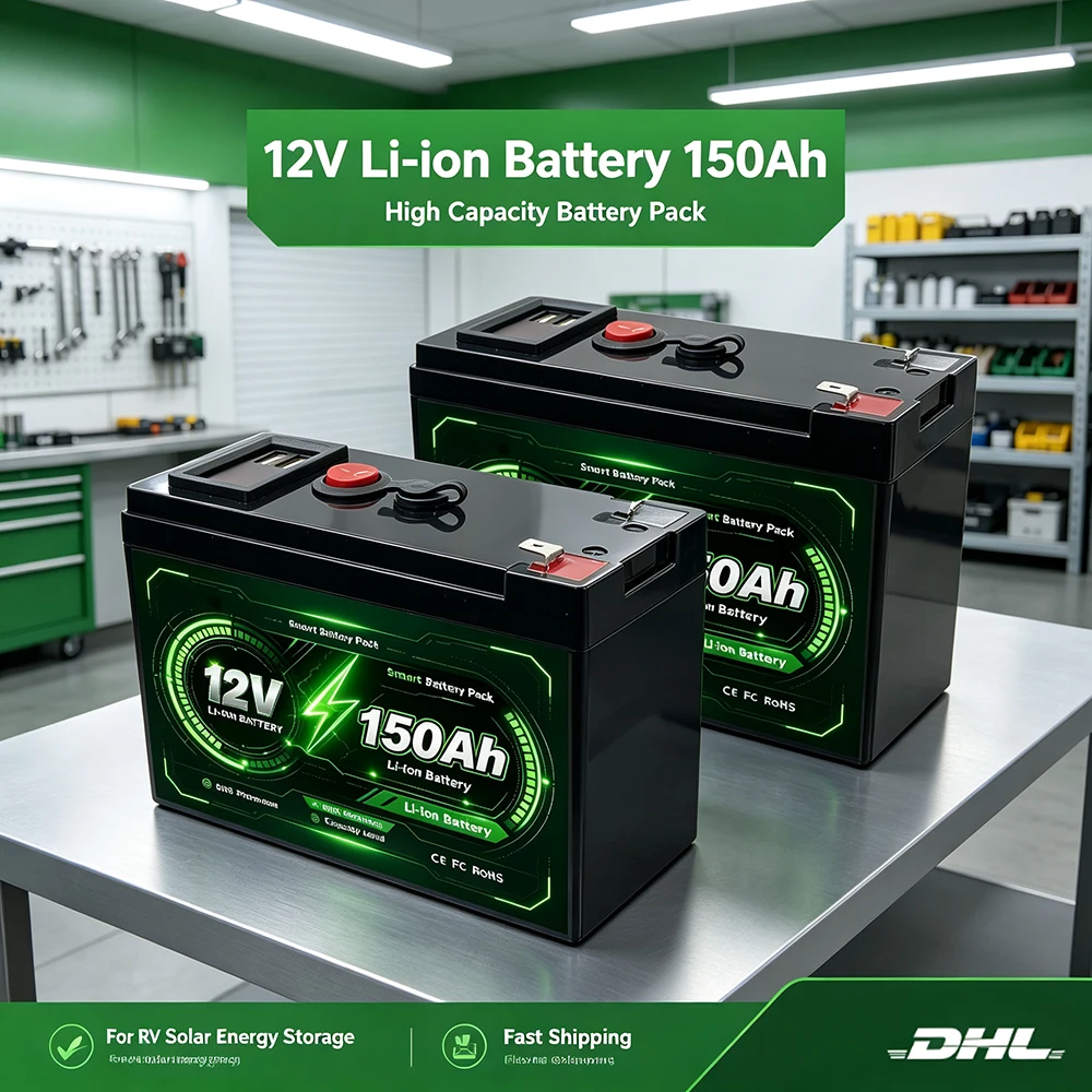 NEW 12V 150Ah LiFePO4 Battery, Built-in 200A BMS, 8000+ Cycles, Perfect for RV/Camper, Solar, Marine, Overland/Van, Off-Grid